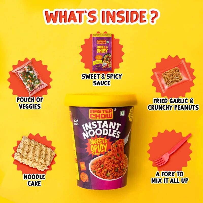 25x Masterchow Sweet & Spicy Instant Cup Noodles - 100g - Pack of 25 - Image 8
