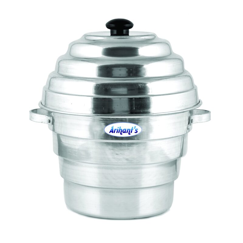 Arihant's (16 Idlis) Aluminium Idli-Dhokla Maker(1 Pot, 1 Lid, 4 Idli Plates, 2 Dhokla Plates) - Idli Cooker | Idli/Dhokla/Momos Maker Is Made Of High Quality Aluminium.