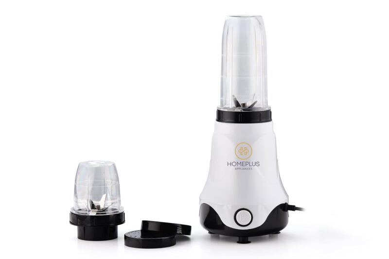 Home Plus Abs Plastic Nutri Blend, 20000 Rpm Mixer Grinder, 2 Unbreakable Jars, 500 Watts (White And Black)