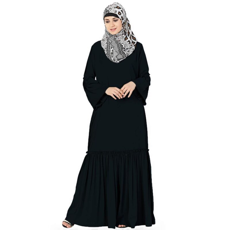 Momin Libas Polyester Black Muslim Burqa/Abaya & Burkha