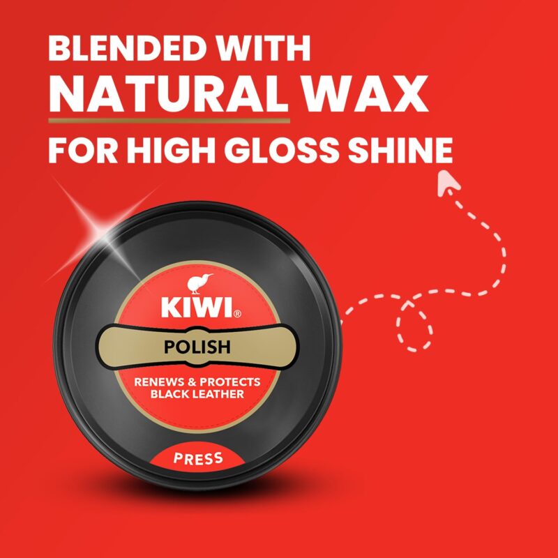 4x Kiwi Wax Shoe Polish | Renews and Protects Leather | For Black Leather (40 gm) each - Pack of 4 - Image 8