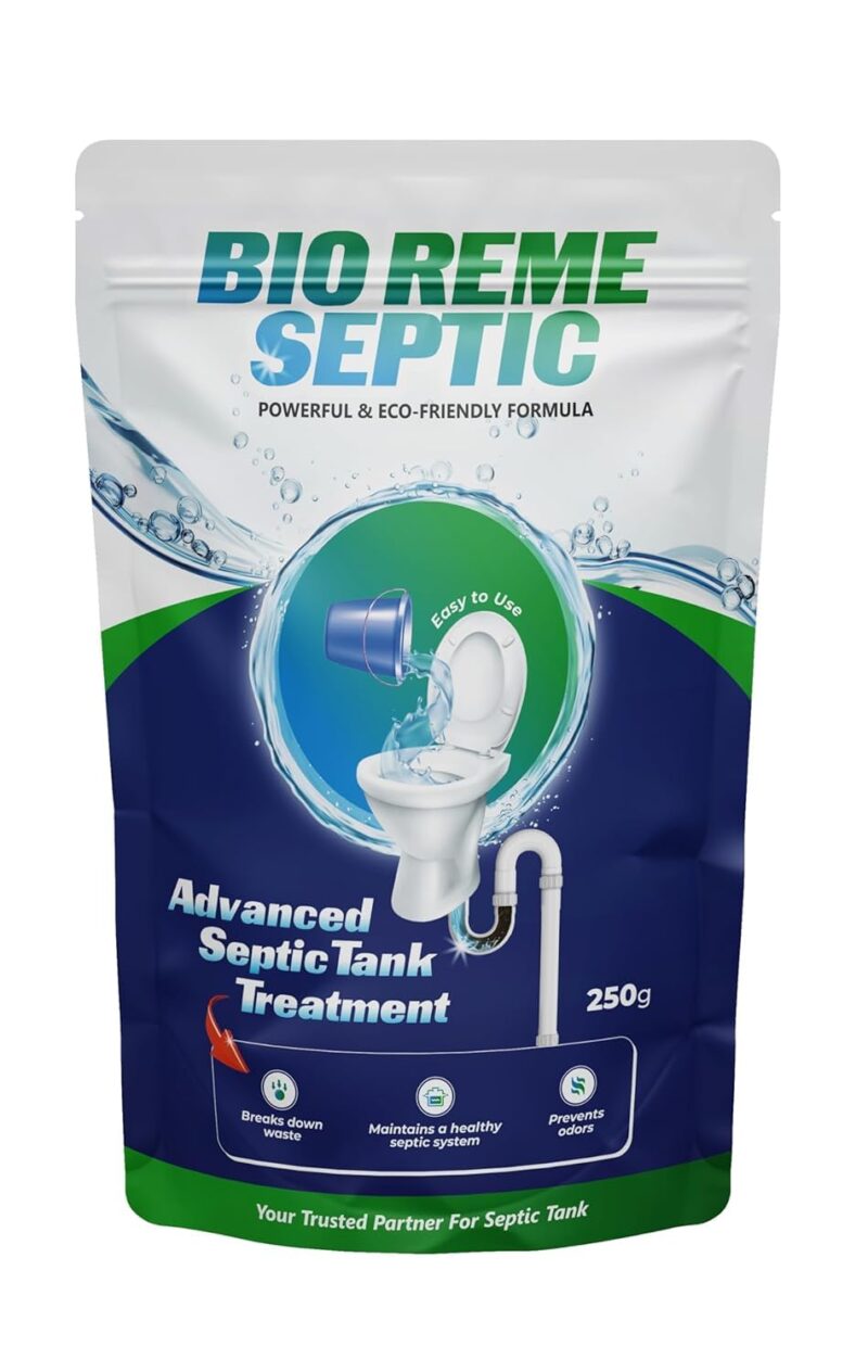 Bio Reme Septic Tank Cleaner Bacteria Reduces Sludge Build-Up Odour Removing Powder Bacteria Eco Friendly Available In Pack of 1 (250 Gm)