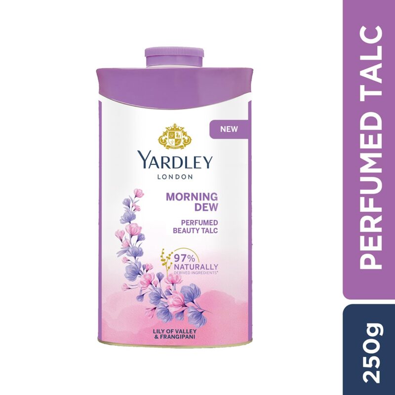 4x Yardley London Morning Dew Perfumed Talc for Women, 250g - Pack of 4 - Image 11