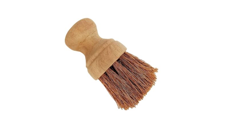 Palmera Natural Coir Tawa Brush for Spreading Oil on Dosa Tawa, Iron Tawa, Roti Tawa & Low Oil Frying on Pans (Fully Natural Food Grade Vaarnished Wood, 9X6X6 cm) (Pack of 1)