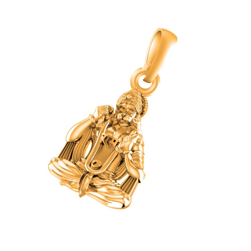 AKSHAT SAPPHIRE 925 Sterling Silver 22k Gold Plated God Hanuman Pendant Lord Bajrang Bali Locket for Men and Women - Image 6