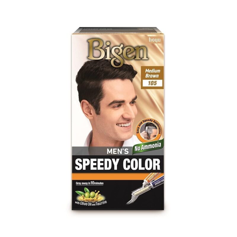 Bigen Bigen Men's Speedy Hair Color Medium Brown 40gm+40gm -105, 80g - Image 11