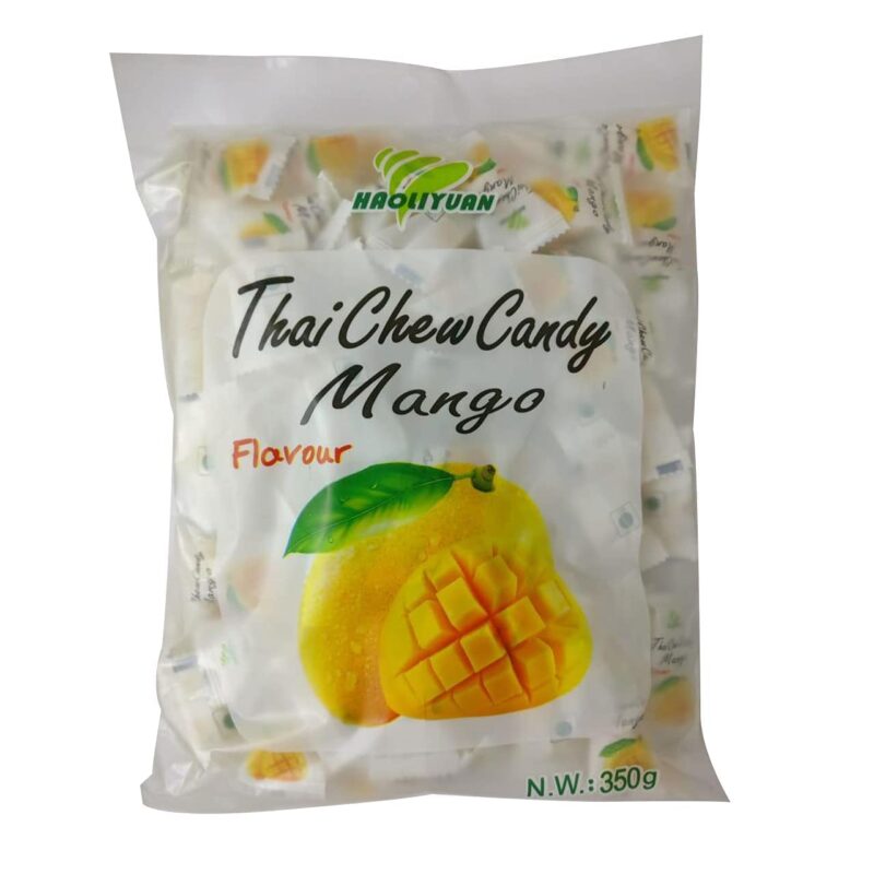 3x Haoliyuan Thai Chew Mango Flavored Candy - 350g each - 300pcs total - Pack of 3