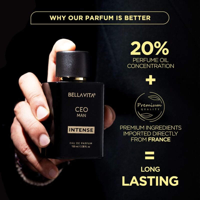 Bella Vita Luxury Ceo Men Intense Eau De Parfum Liquid Perfume With Bergamot, Lavender & Orchid|Woody & Musky Long Lasting Edp Fragrance Scent, 100 Ml - Image 5