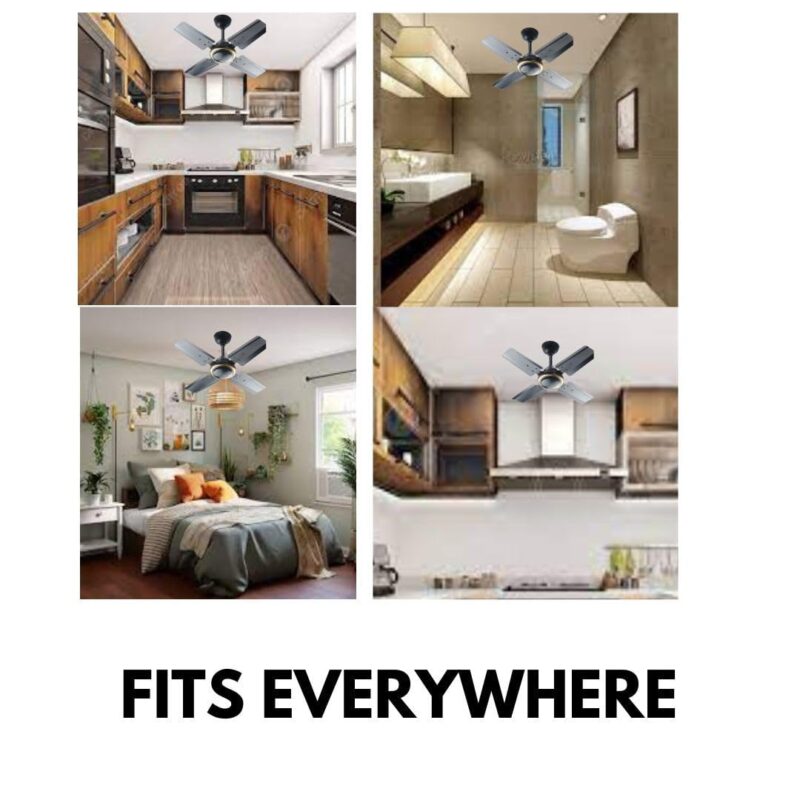 ELMONT SPEEDO 600 mm / 24 Inch High Speed 4 Blade Ceiling Fan Suitable for Balcony/Small Room Kitchen/Veranda/TOILET, brown - Image 3