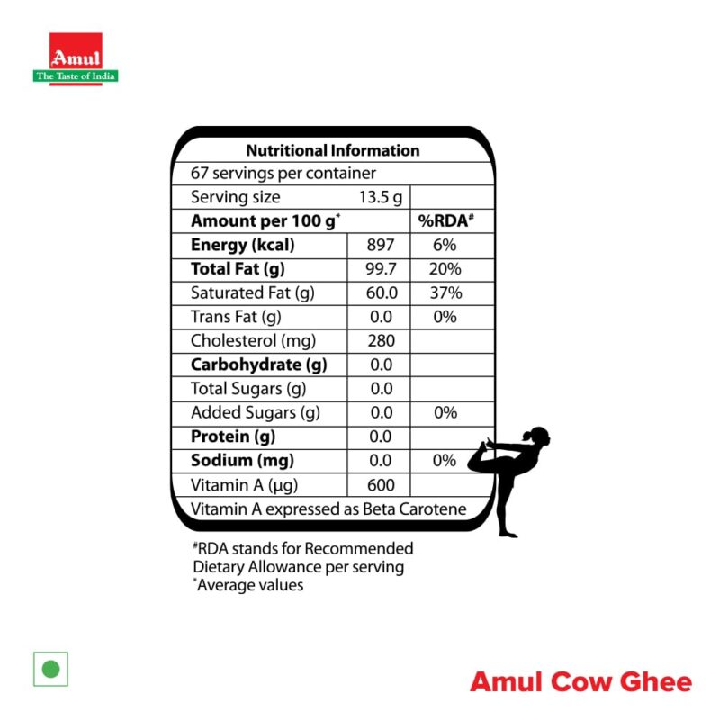 Amul Cow Ghee, 1 Liter Tetra Pk - Image 5