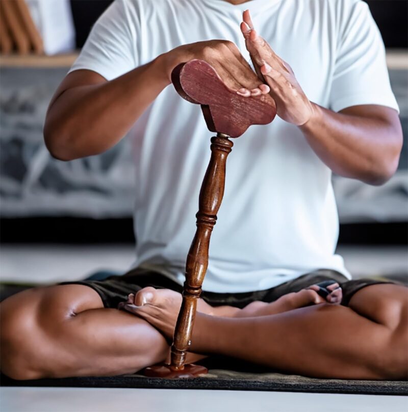 BITONA® Wooden Danda, teki T Shaped Yoga Danda, Mala jaap Hand Stand, Meditation Stick, Wooden Staff, Traditional, Indian Stick Used by Rishi Yogi(1 Stick only) - Image 6