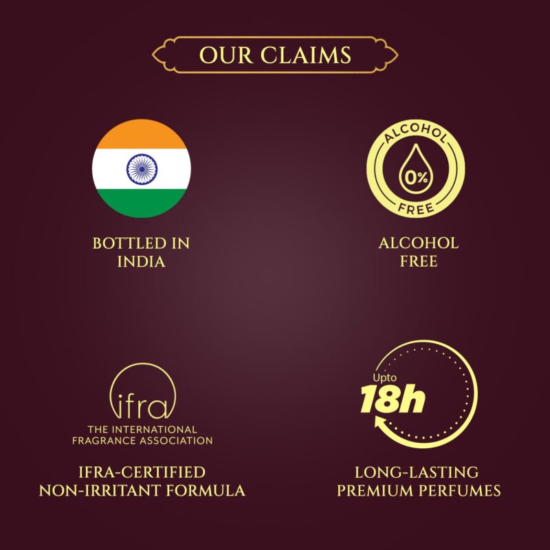 Bella Vita Luxury TAAJ Gold Oud Attar with Caramel, Rose, Jasmine & Orris for Men and Women, Non-Alcoholic Roll On, Long Lasting Fragrance, 12 ML - Image 5