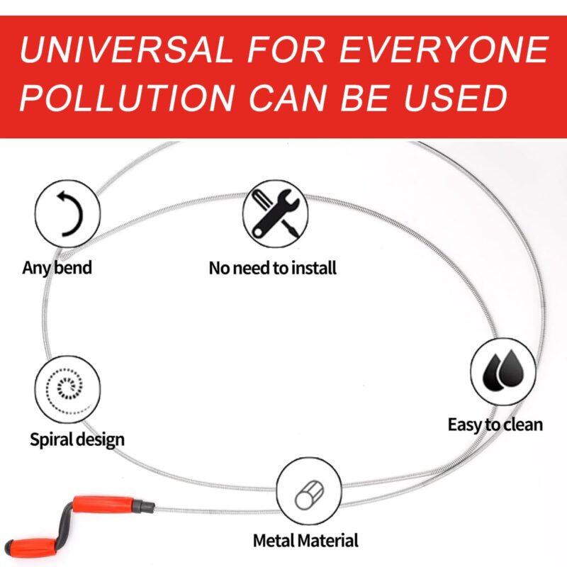 B.K.Jagan and Co Metal Sink & Drain Cleaner Spring Wire Sink Cleaner Snake Unblocker Hair Drain Cleaner 5 Mtr. Length - Image 5