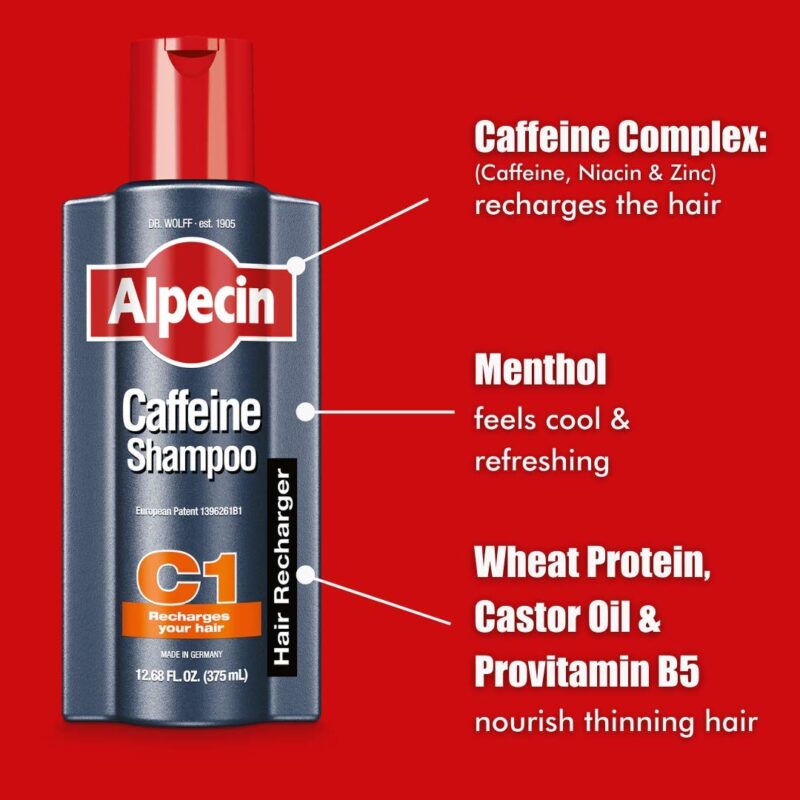 Alpecin C1 Caffeine Anti Hair Fall Shampoo 3x250ml | Scalpe Shampoo for Hair Fall Control | Natural Hair Growth Shampoo Strengthen Hair Growth and Reduces Hair Loss - Image 4