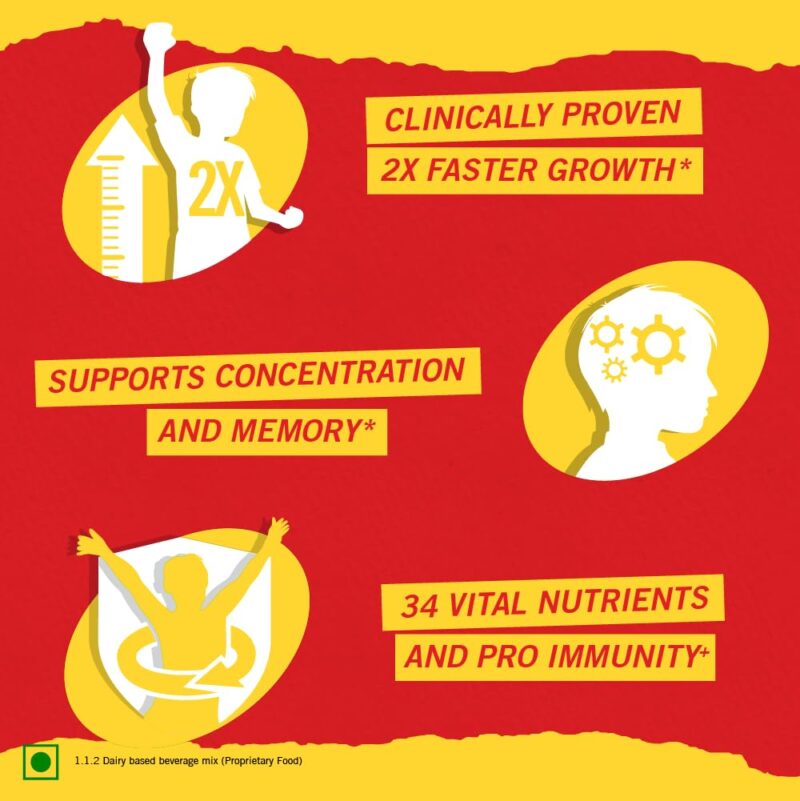 Complan Nutrition Drink Powder for Children, Royale Chocolate Flavour, 500 g Carton | Nutrition drink for kids with protein & 34 vital nutrients - Image 6