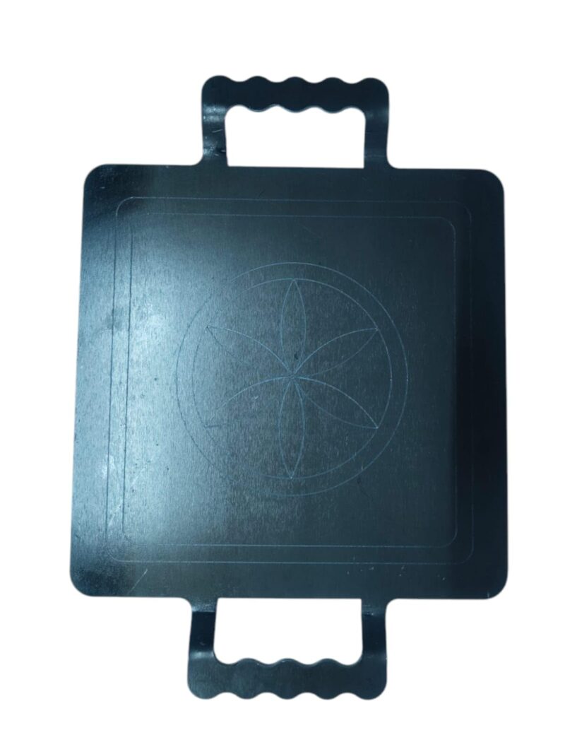 Cast Iron Dosa Tawa with Handles, 25.4 cm Square, Traditional Design
