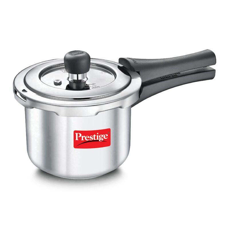 Prestige Svachh Popular Spillage Control Stainless Steel Outer Lid Pressure Cooker,1.5 Liter(Silver)
