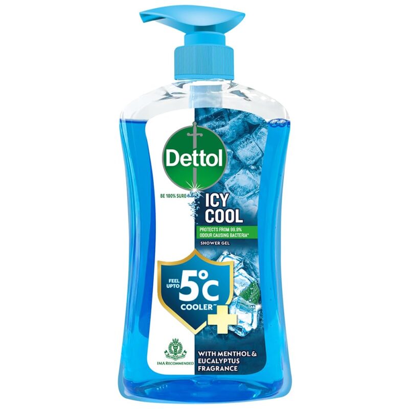 Dettol Body Wash and Shower Gel for Women and Men, Cool- 500ml | Soap-Free Bodywash | 12h Complete Odour Protection