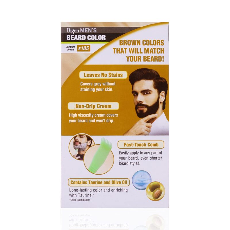 Bigen Men's Beard Color Medium Brown - B105 (Pack of 2) - Image 2