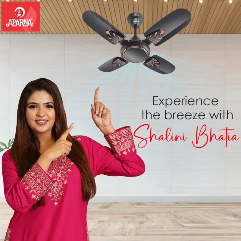 Aparna Mist 600 mm (24 inch) High-Speed Ceiling Fan (Smoke Brown) - Image 7