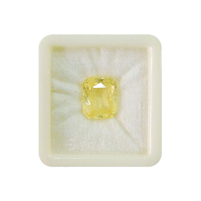 Kirti Sales Certified Unheated Untreatet 6.25 Ratti 5.5 Carat AAA Quality Natural Yellow Sapphire Pukhraj Loose Gemstone For Women's and Men's