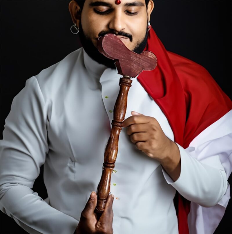 BITONA® Wooden Danda, teki T Shaped Yoga Danda, Mala jaap Hand Stand, Meditation Stick, Wooden Staff, Traditional, Indian Stick Used by Rishi Yogi(1 Stick only) - Image 4