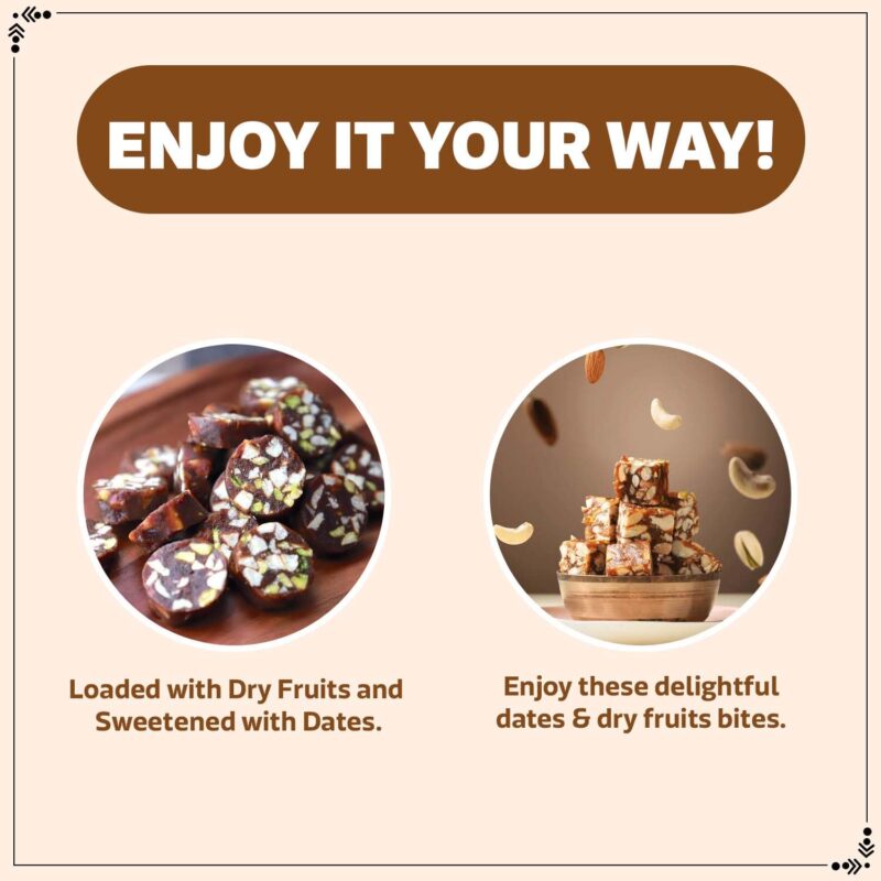 Wonderland Foods 350g Premium Dates And Dry Fruits Delight Box | Dry Fruits And Dates Bites | Made With Dates, Pistachios, Cashews, Almonds, Honey And Pure Ghee - Image 4