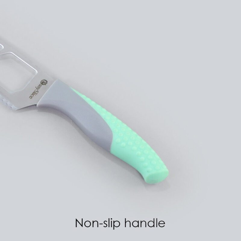 Easy Slice Stainless Steel Knife 15.2 CM, Razor Sharp Double-Edged Blade, Hollow Blade Design, Full-Tang Construction, Plastic Guard For Protection, 5 Years Warranty, Green - Image 7