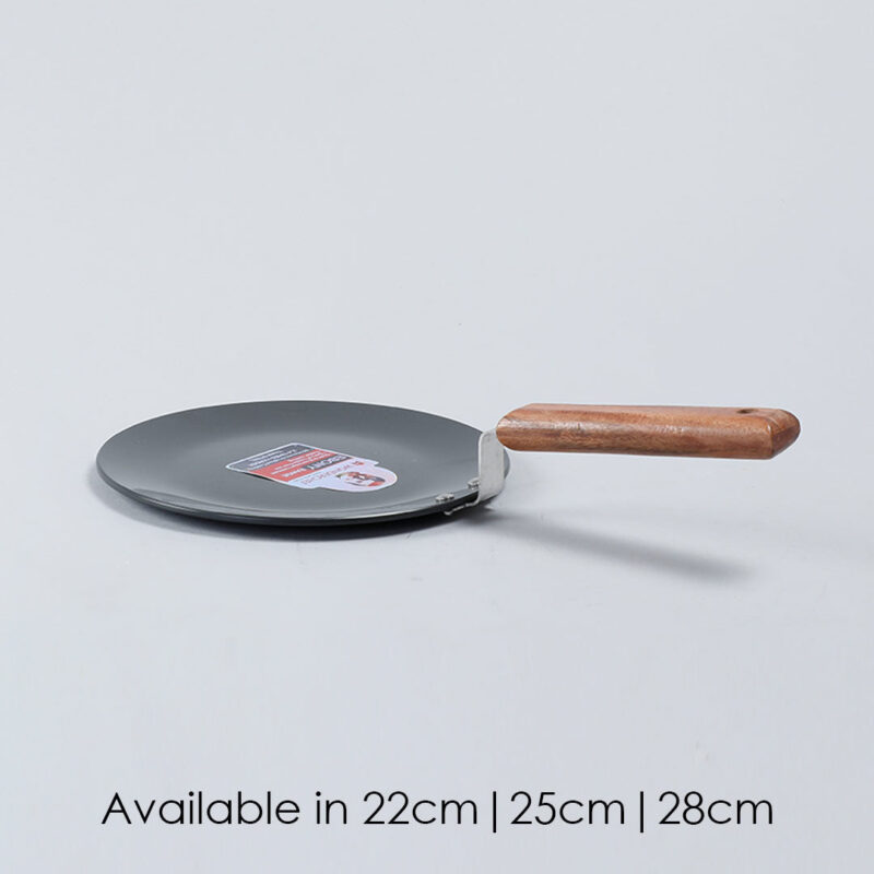 Ebony 22 cm Roti Tawa | Induction Bottom | Wooden Handle | Hard Anodized Aluminium | Non-Stick Tawa | 4.06 mm | 5 Years Warranty | Black - Image 5