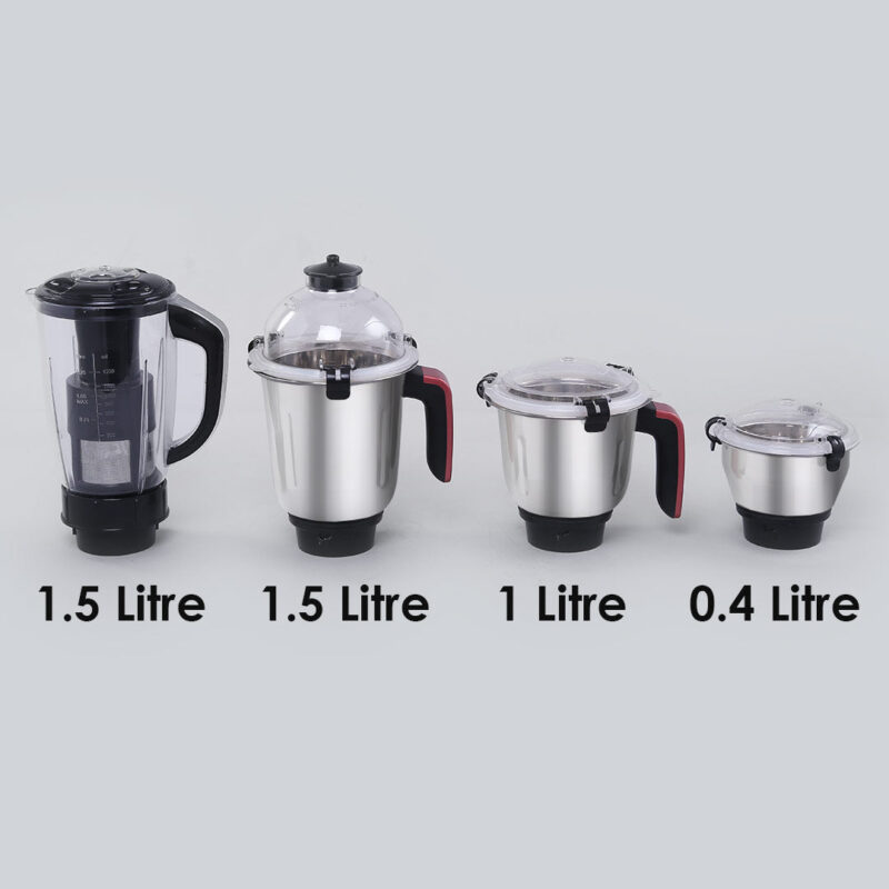 Wonderchef Renewed Sumo Mixer Grinder | 1000W | 3 Stainless Steel & 1 Fruit Filter Jar | Long Motor Life - Image 6