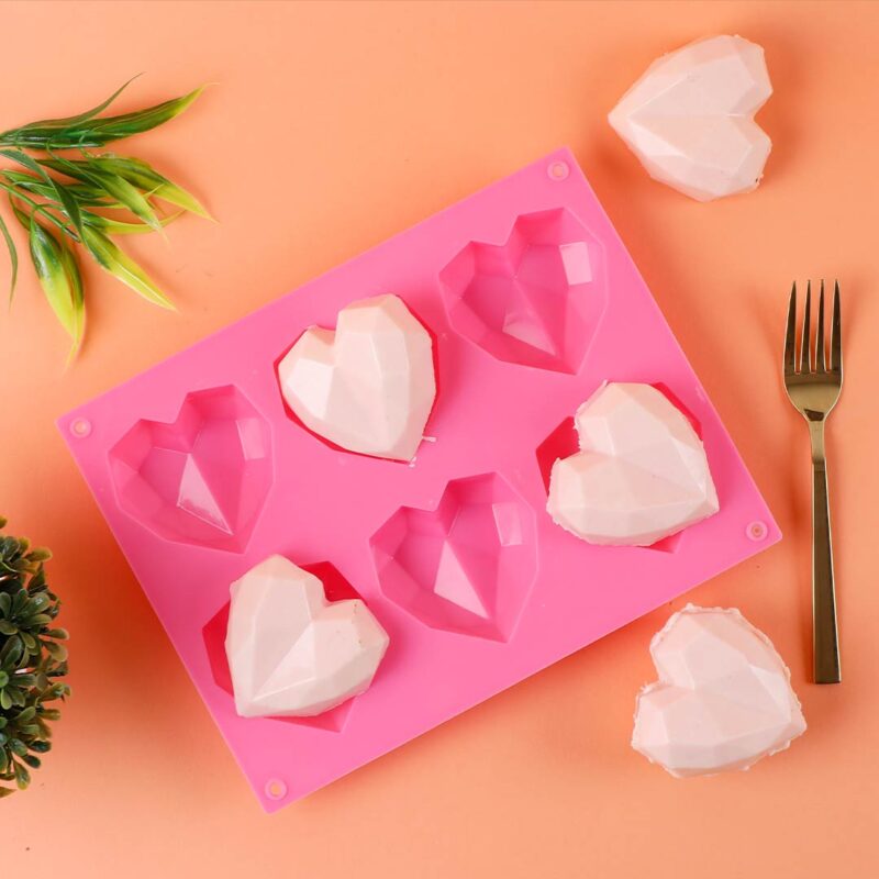 Ambrosia Silicone 3D Heart Shaped Mould - Pink - Image 5