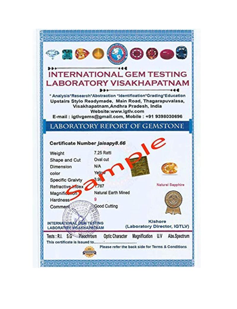 Bague Cat's Eye Stone original Lehsunia Natural Certified Loose Precious Gemstone (6.25 Carat) - Image 3