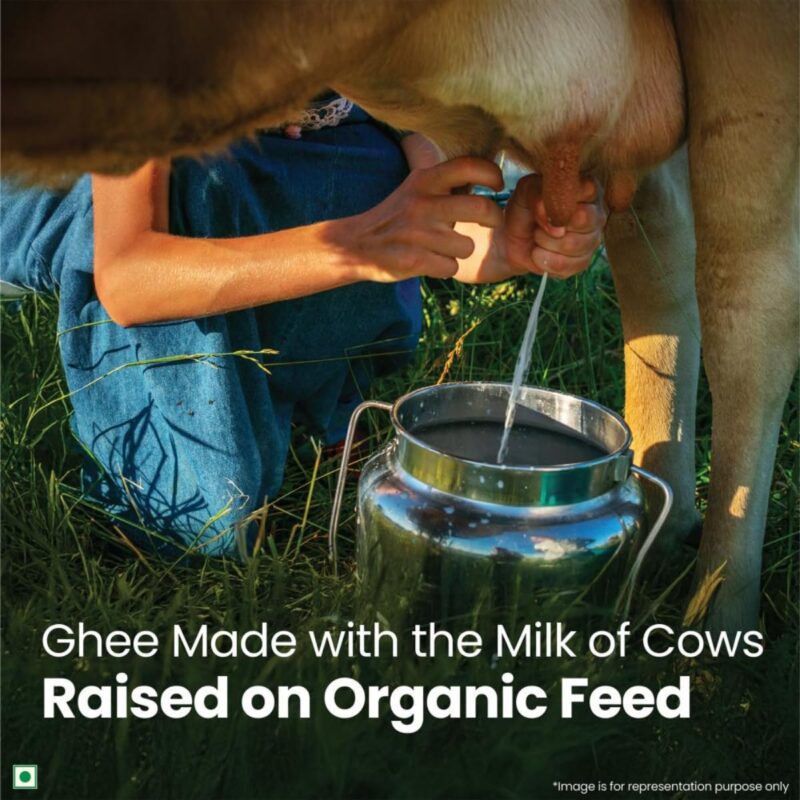 A TATA Product - Organic India Pure Cow Ghee, 500ml, Lab Tested on 600+ Parameters, Certified Organic, Glass Bottle, Sourced from Organically Fed Cows, Authentic Taste, Rich in Healthy Fat - Image 10