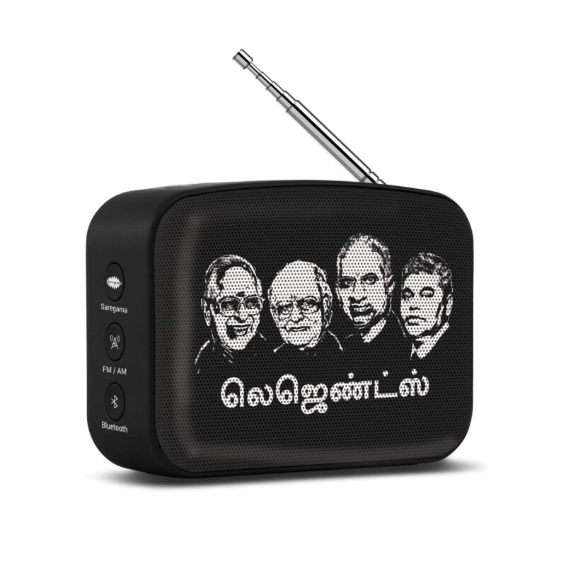 Saregama Carvaan Mini 2.0 Tamil - Music Player with Bluetooth/FM/AM/AUX (Moonlight Black)
