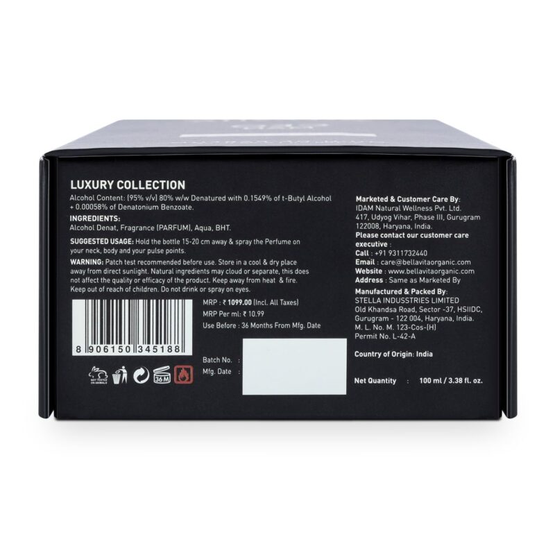 Bella Vita Luxury Ceo Men Intense Eau De Parfum Liquid Perfume With Bergamot, Lavender & Orchid|Woody & Musky Long Lasting Edp Fragrance Scent, 100 Ml - Image 2