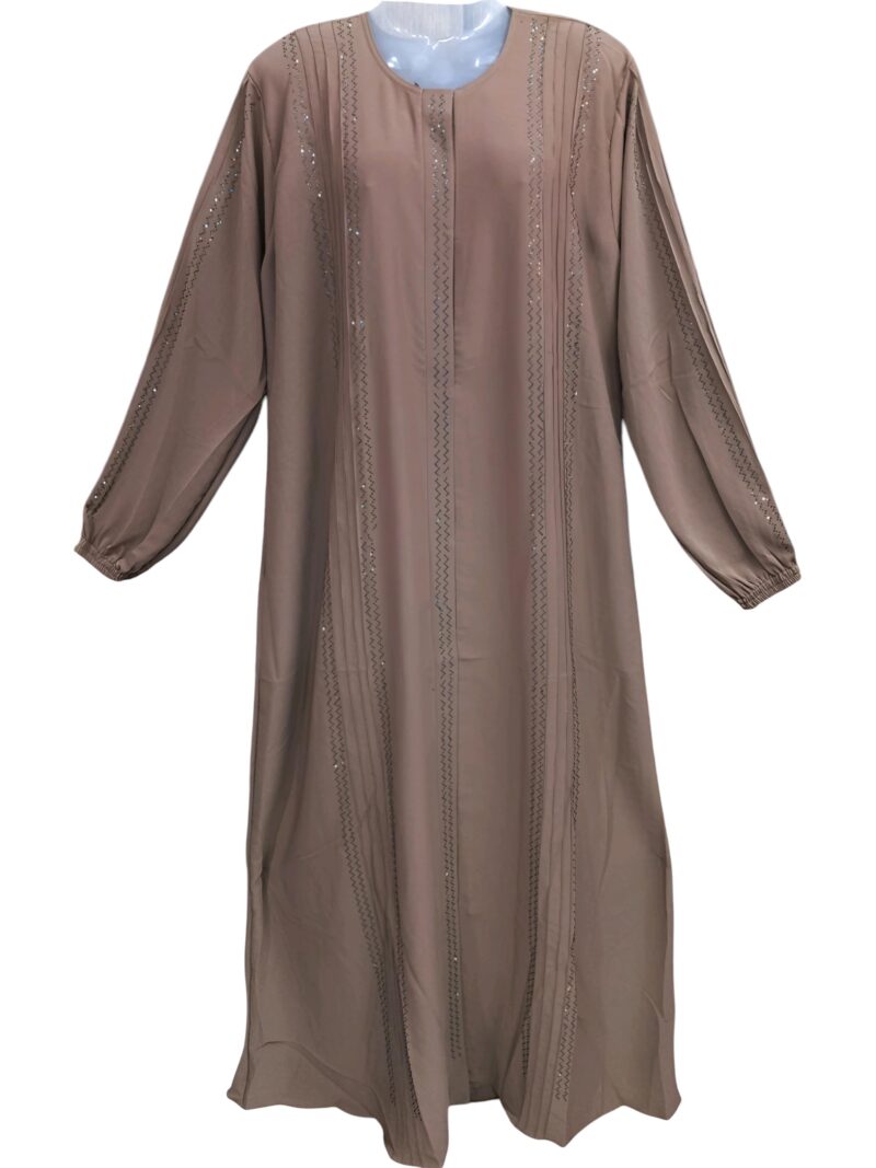 RIAYAH COLLECTION Premium Abaya Burqa with Stone Work for Women, Burkha Only without Hijab (Beige (Hazelnut))