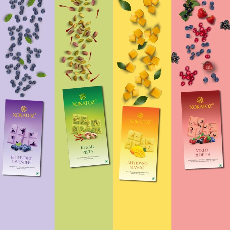 XOKATOZ Exotic Premium Chocolate - 1 Rose D’Amour Flavour - Flavoured White Chocolate Bars - Gift Set - Pack of 1, 75 gm (75 gm x 1) - Image 3