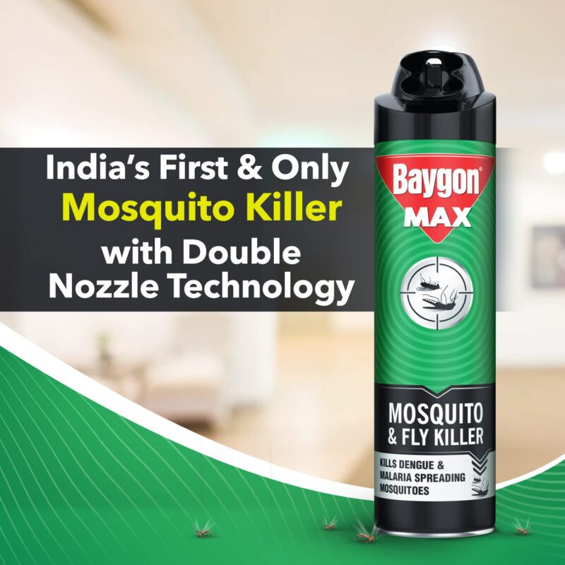 Baygon Mosquito & Fly Killer Spray- 400 ml, Green - Image 8