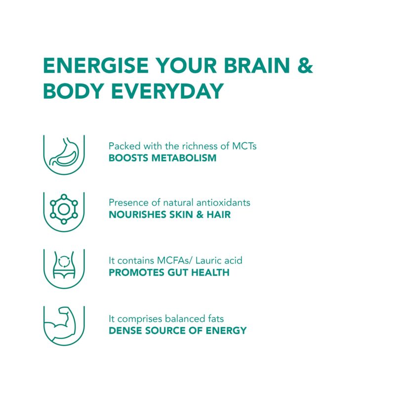 Anveshan Wood Pressed Coconut Oil - 1 Litre | Glass Bottle | Kolhu/Kacchi Ghani/Chekku | Natural | Chemical-Free | Coconut Oil for baby massage | Cold Pressed Coconut Oil for Cooking. - Image 2