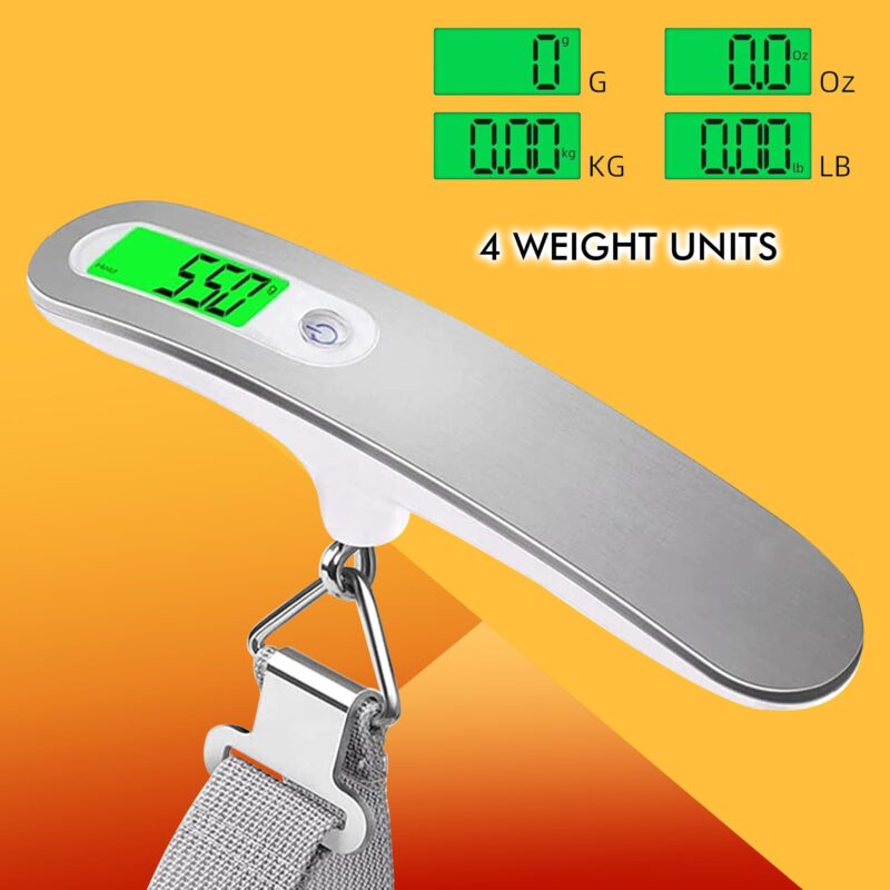 Billebon Weighing Scale for Luggage with LCD Display. 50kg Weighting Scale Limit Weighing Machine Suitable for Flights and Travel Bags - Image 7