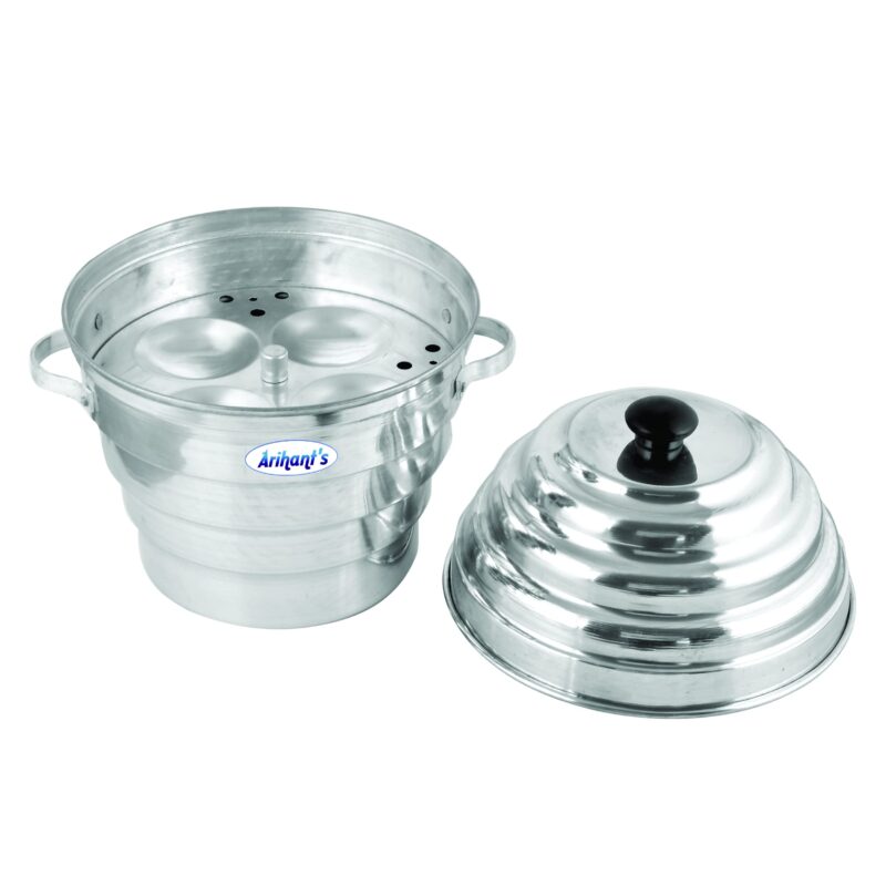 Arihant's (16 Idlis) Aluminium Idli-Dhokla Maker(1 Pot, 1 Lid, 4 Idli Plates, 2 Dhokla Plates) - Idli Cooker | Idli/Dhokla/Momos Maker Is Made Of High Quality Aluminium. - Image 4