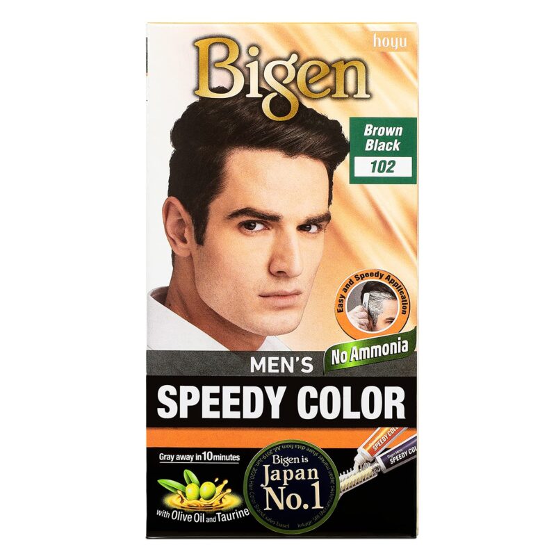 Bigen Men's Speedy Color, Hair Color, 80g - Brown Black 102 (Pack of 1) - Image 4