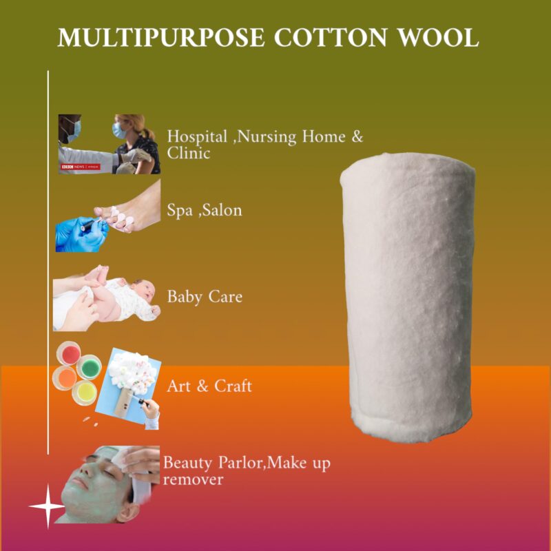 AdviCare Absorbent Pure Cotton Wool for Multipurpose use,Cotton Wool can use for First-Aid, Clinical Use, Makeup Remover, Salon, Beauty Baby care & art and Craft pack of 500gms -White - Image 6