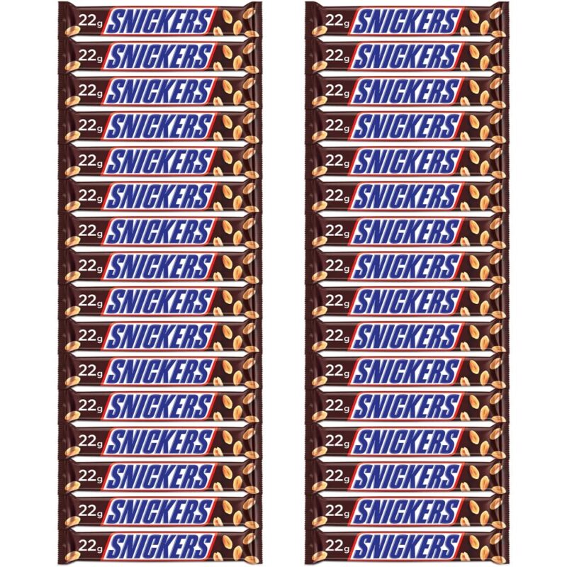 24x Snickers Peanut Filled Chocolates - 22g Bar (Pack of 24) - Image 2