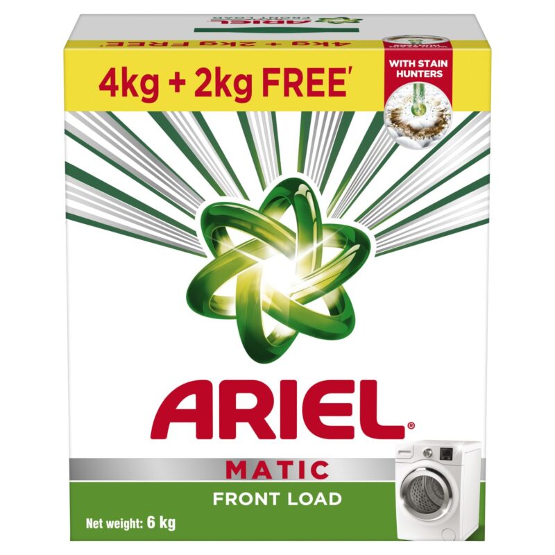 Ariel Matic Front Load Detergent Washing Powder β 4 Kg+2 KG free