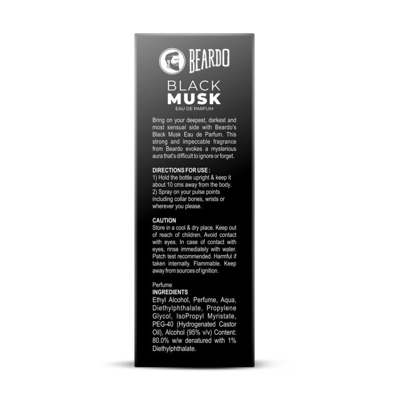 Beardo Black Musk Eau De Parfum Perfume for Men, 100ml | Musky, Woody Perfume for Men Long Lasting | Gift for men | Best Date night fragrance | Mens Perfume | Gift For Brother | Gift For Friends - Image 2