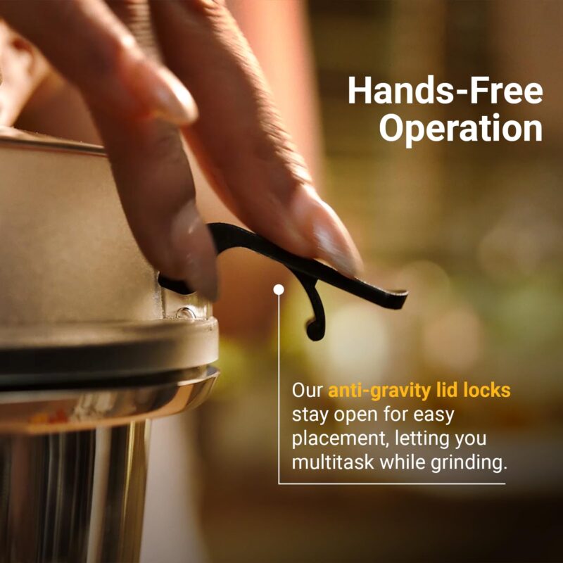 Atomberg Zenova Mixer Grinder with Unique Coarse Mode | Advanced Safety Features | 4 Jars including Chopper Jar with Hands Free Operation (Black) - Image 5