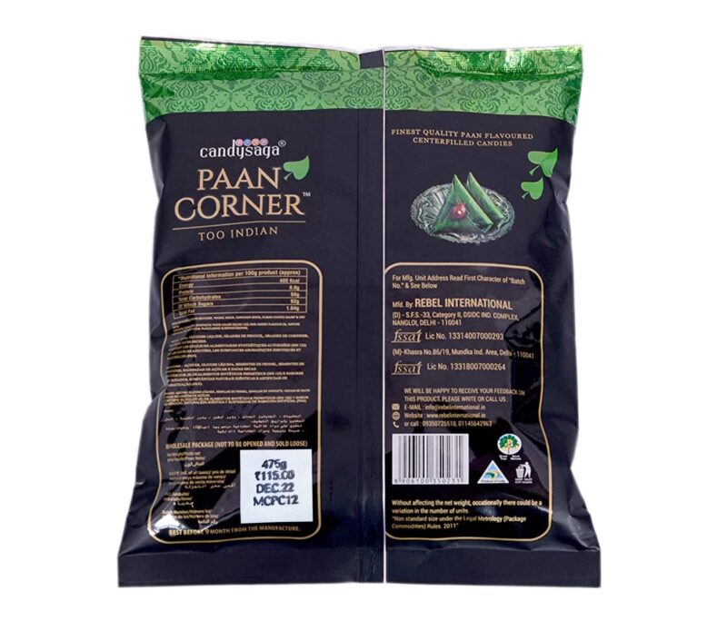 4x CandySaga Paan Corner Paan Flavoured Candy (Packet) (Pack Of 4) - 1860 Gram - Image 5