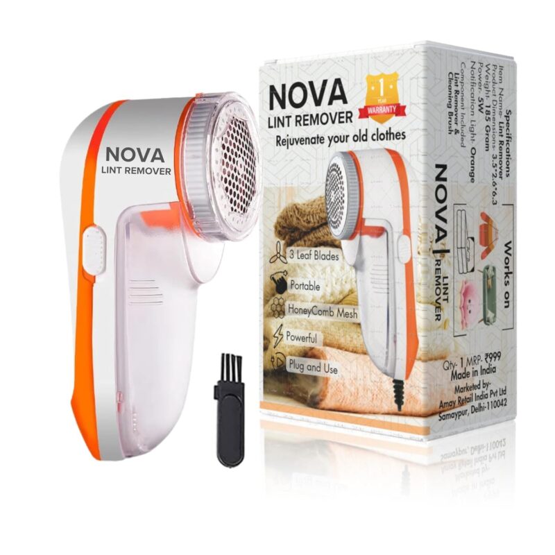 Nova Lint Remover for Clothes - Fabric Cleaner Tint and Dust Remover | 1 Year Warranty