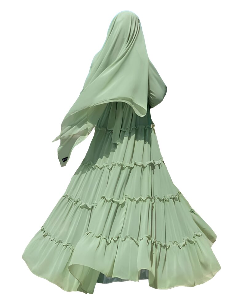 5 Chun Pista Green Burqa For women & Girls - Image 15